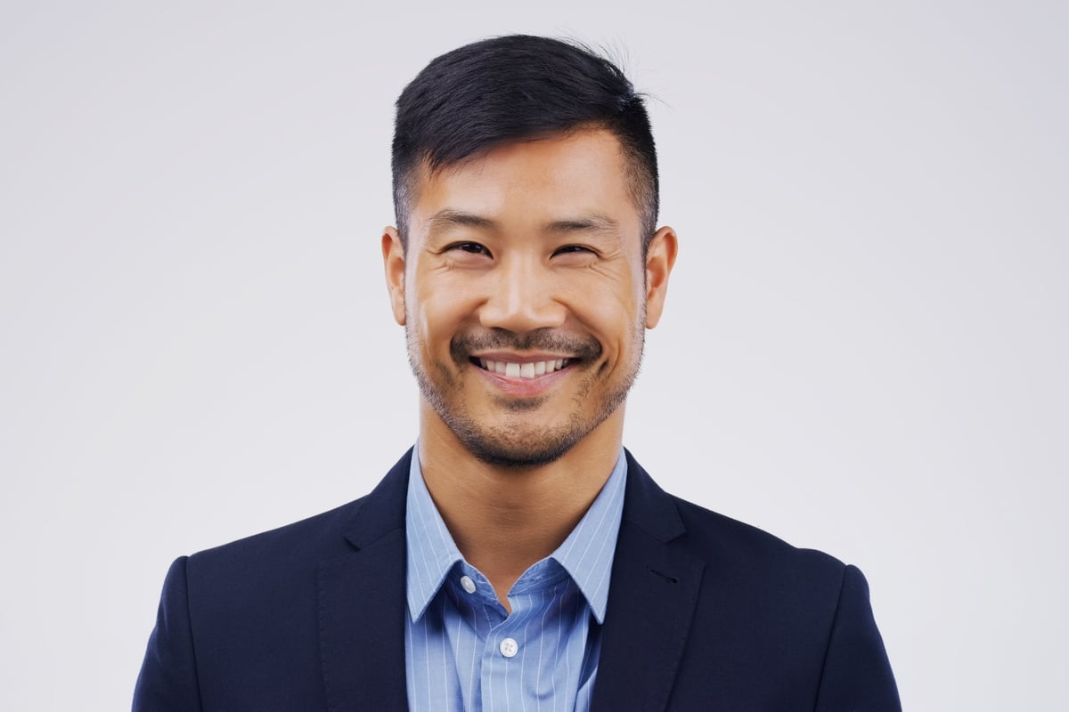 Studio portrait of a handsome young man
