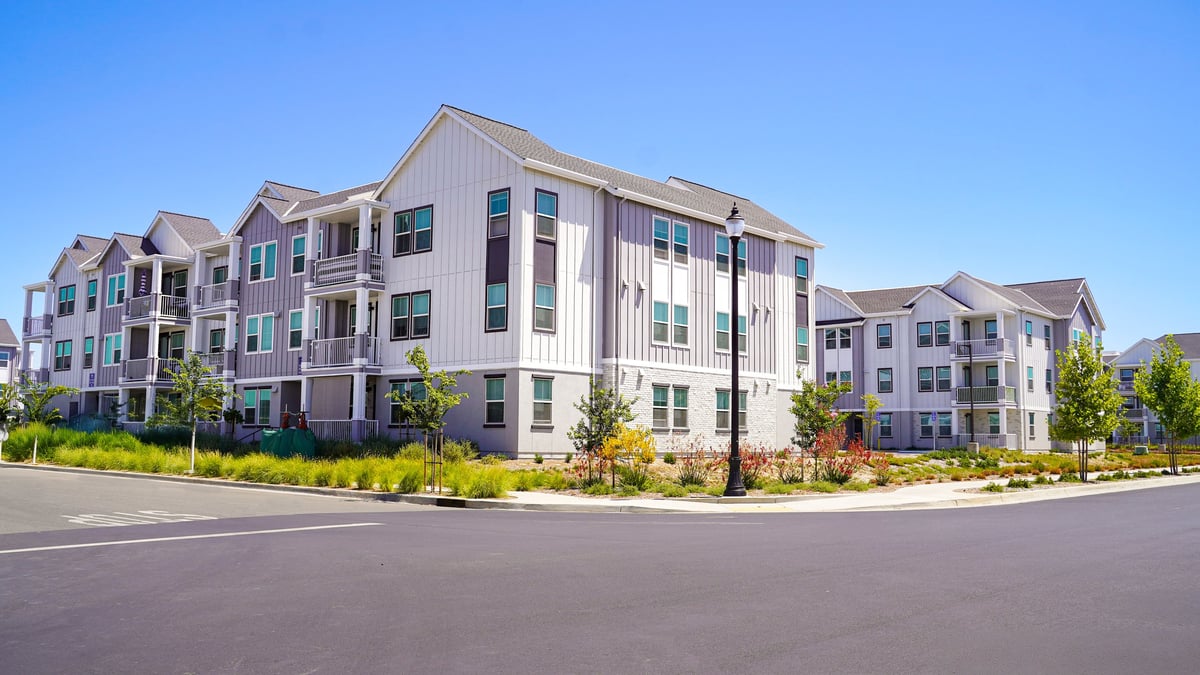 Modern multi-unit rental apartment building, ideal for DSCR investment property financing