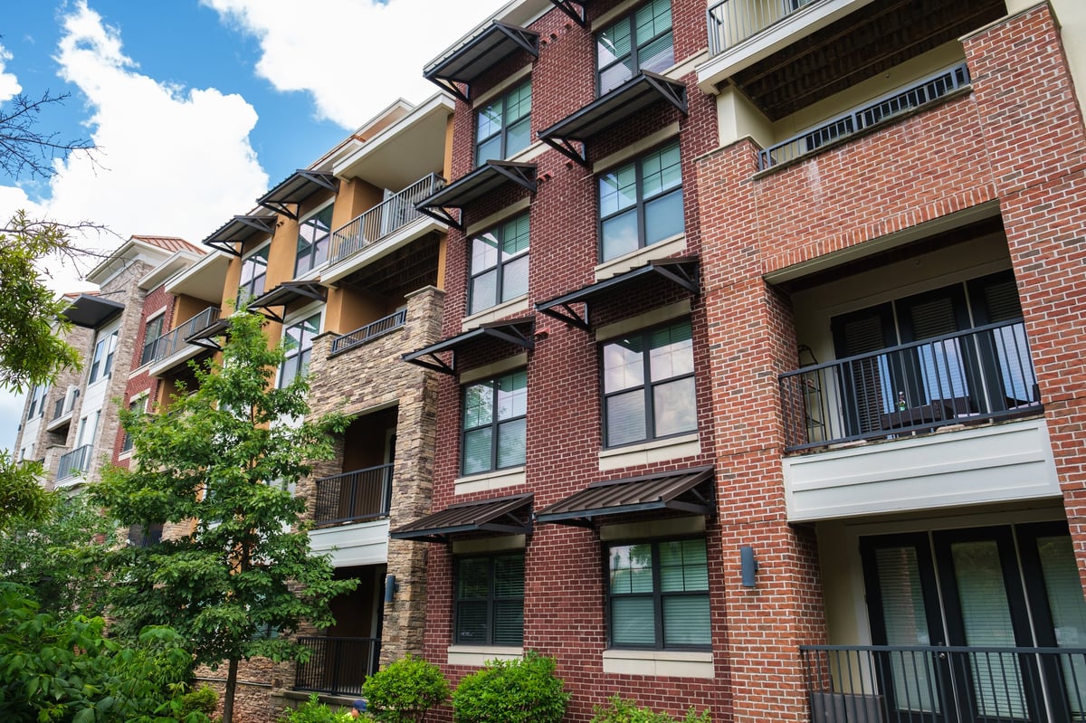 Small multifamily residential building with approximately 5-10 units financed with a DSCR loan