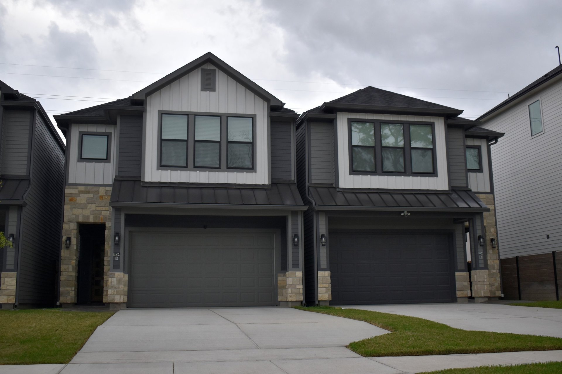 Luxurious newly constructed townhouses, representing a parent-owned rental investment